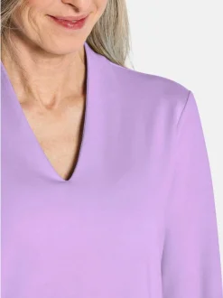 Goldner Damen Shirts - Kurzgröße in flieder