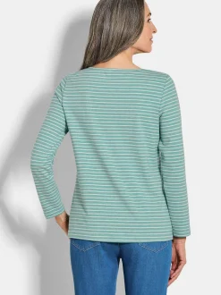 Goldner Damen Shirts - Kurzgröße in grün