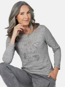 Goldner Damen Shirts - Kurzgröße in melange