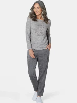 Goldner Damen Shirts - Kurzgröße in melange