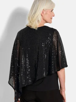 Goldner Damen Shirts - Kurzgröße in schwarz