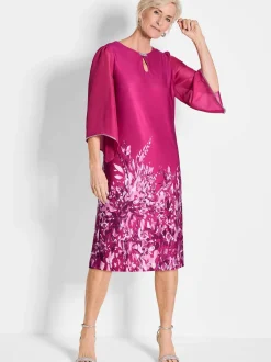 Goldner Damen Sommerkleider - Kurzgröße in pink