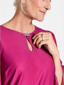 Goldner Damen Sommerkleider - Kurzgröße in pink