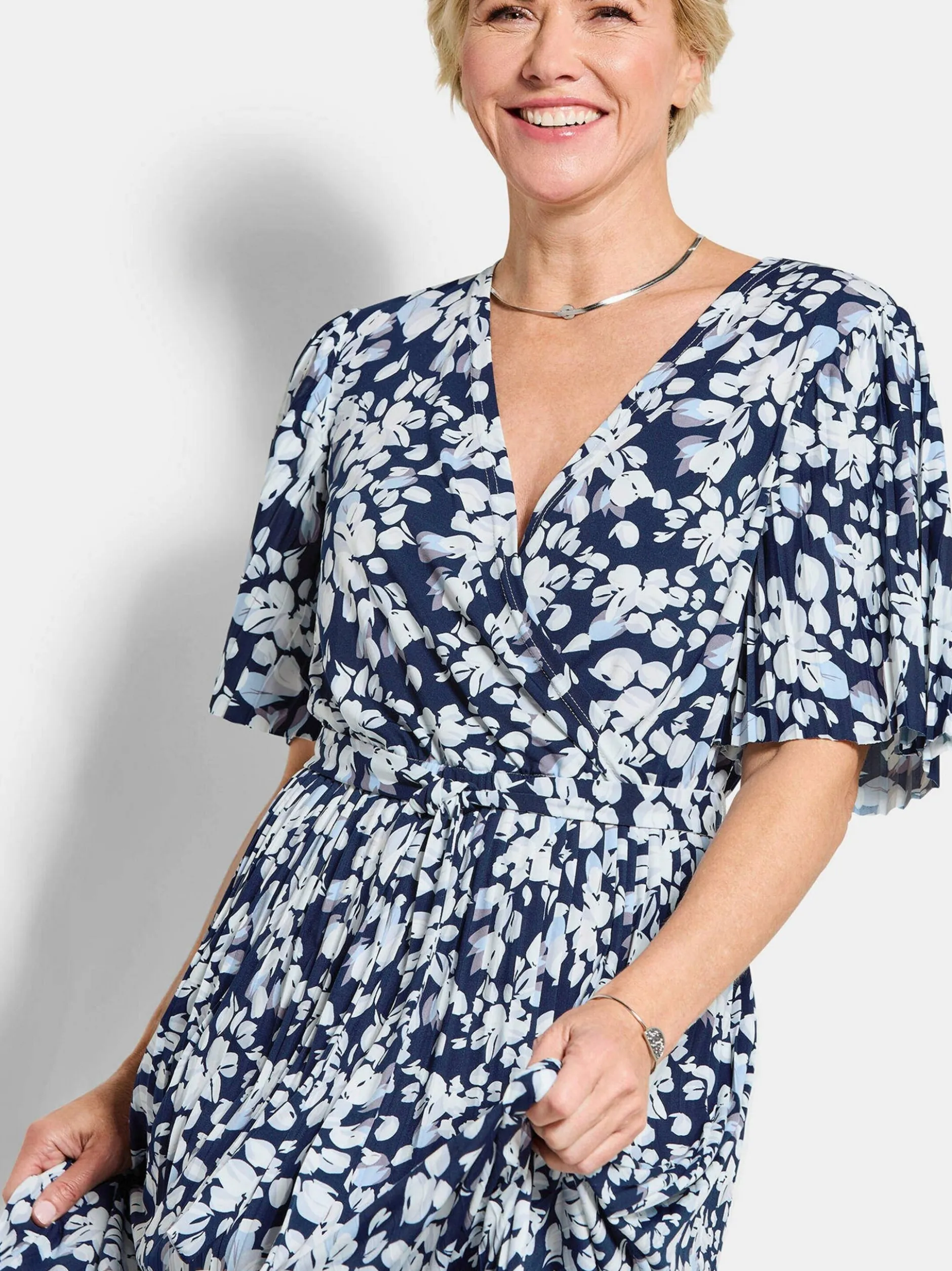 Goldner Damen Sommerkleider - Kurzgröße in marine