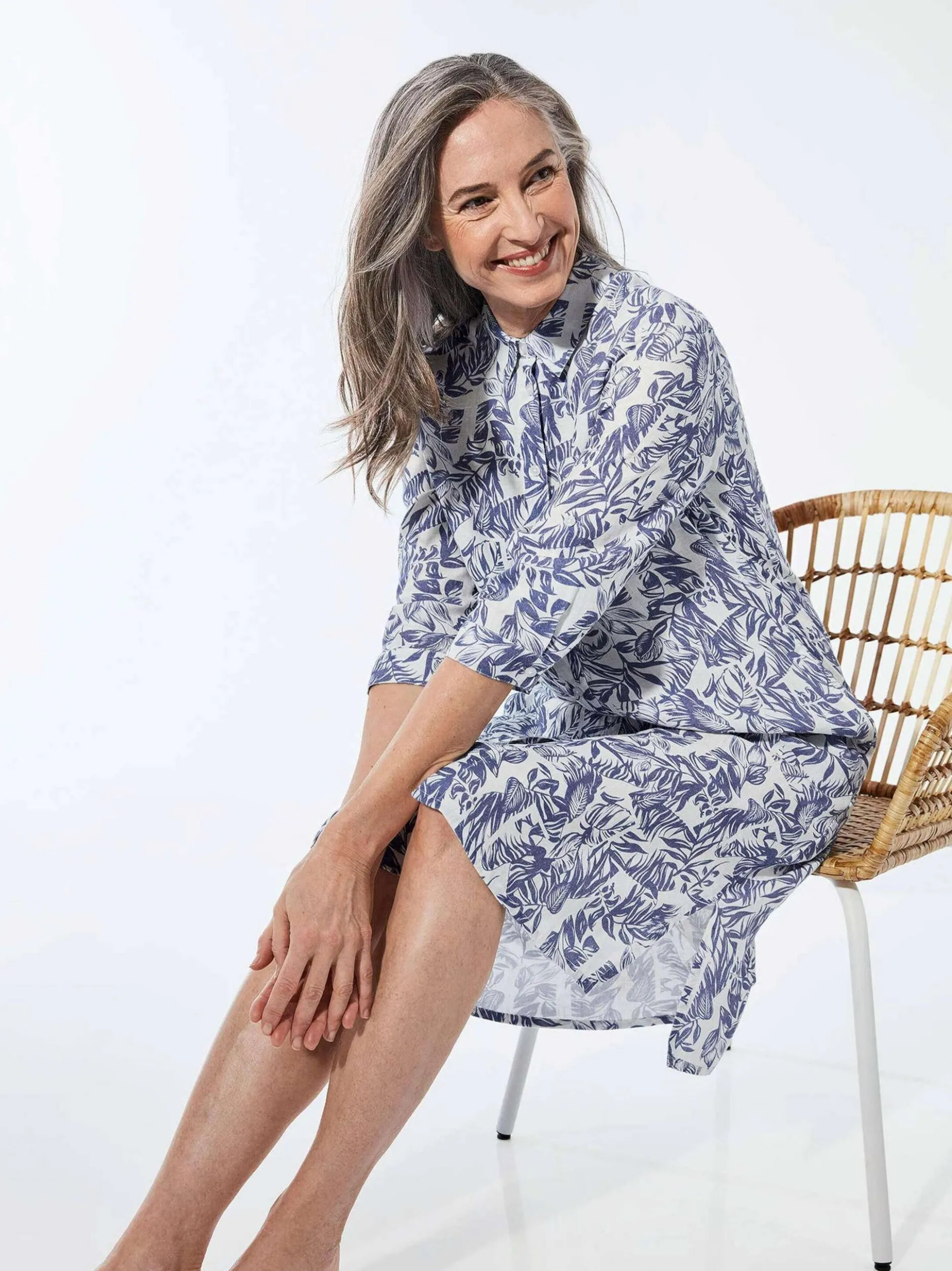 Goldner Damen Sommerkleider in marine