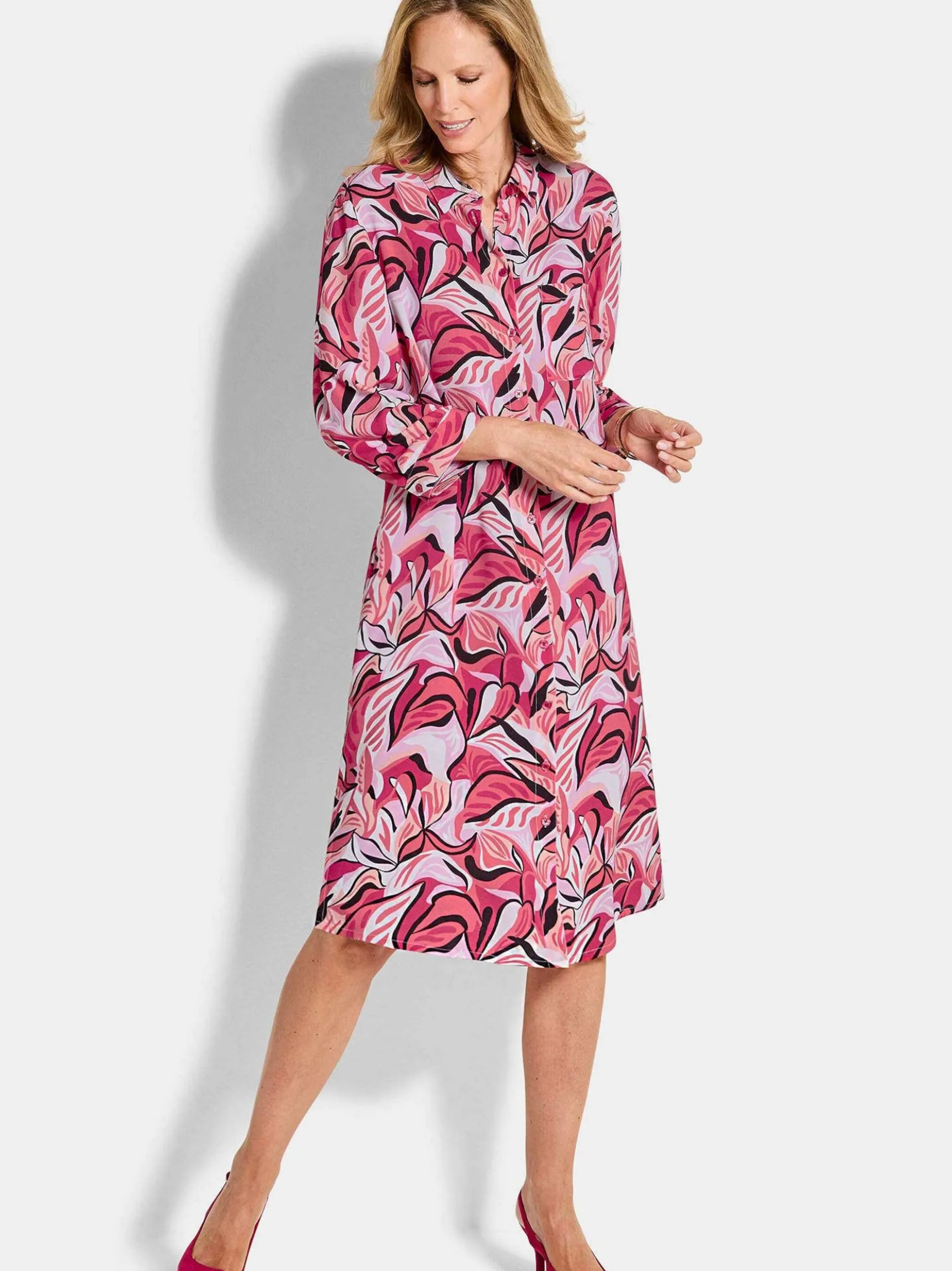 Goldner Damen Sommerkleider in pink