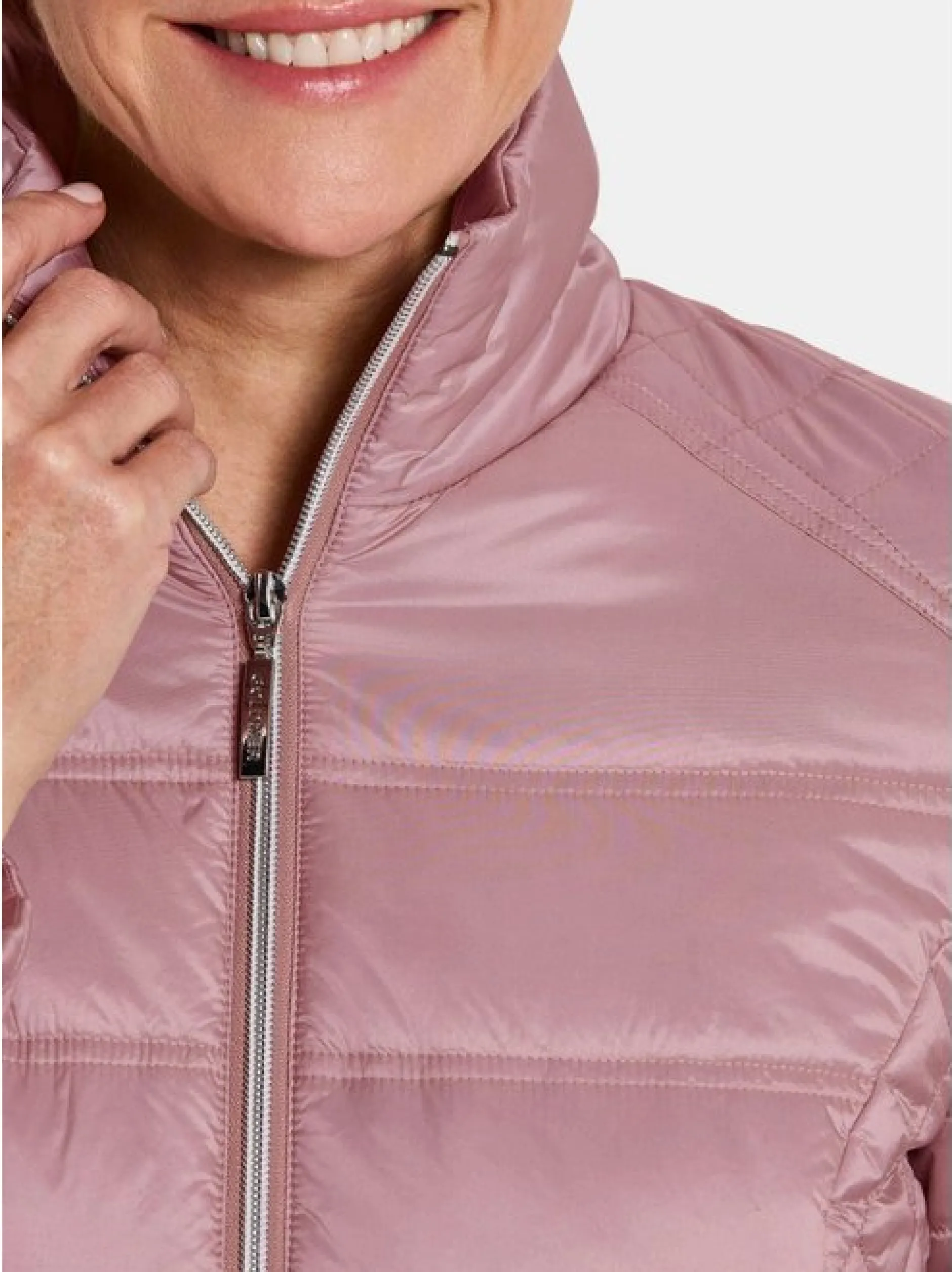 Goldner Damen Steppjacken - Kurzgröße in rosa