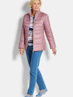Goldner Damen Steppjacken - Kurzgröße in rosa
