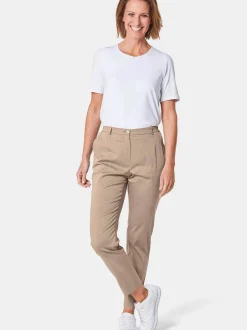 Goldner Damen Stoffhose in beige