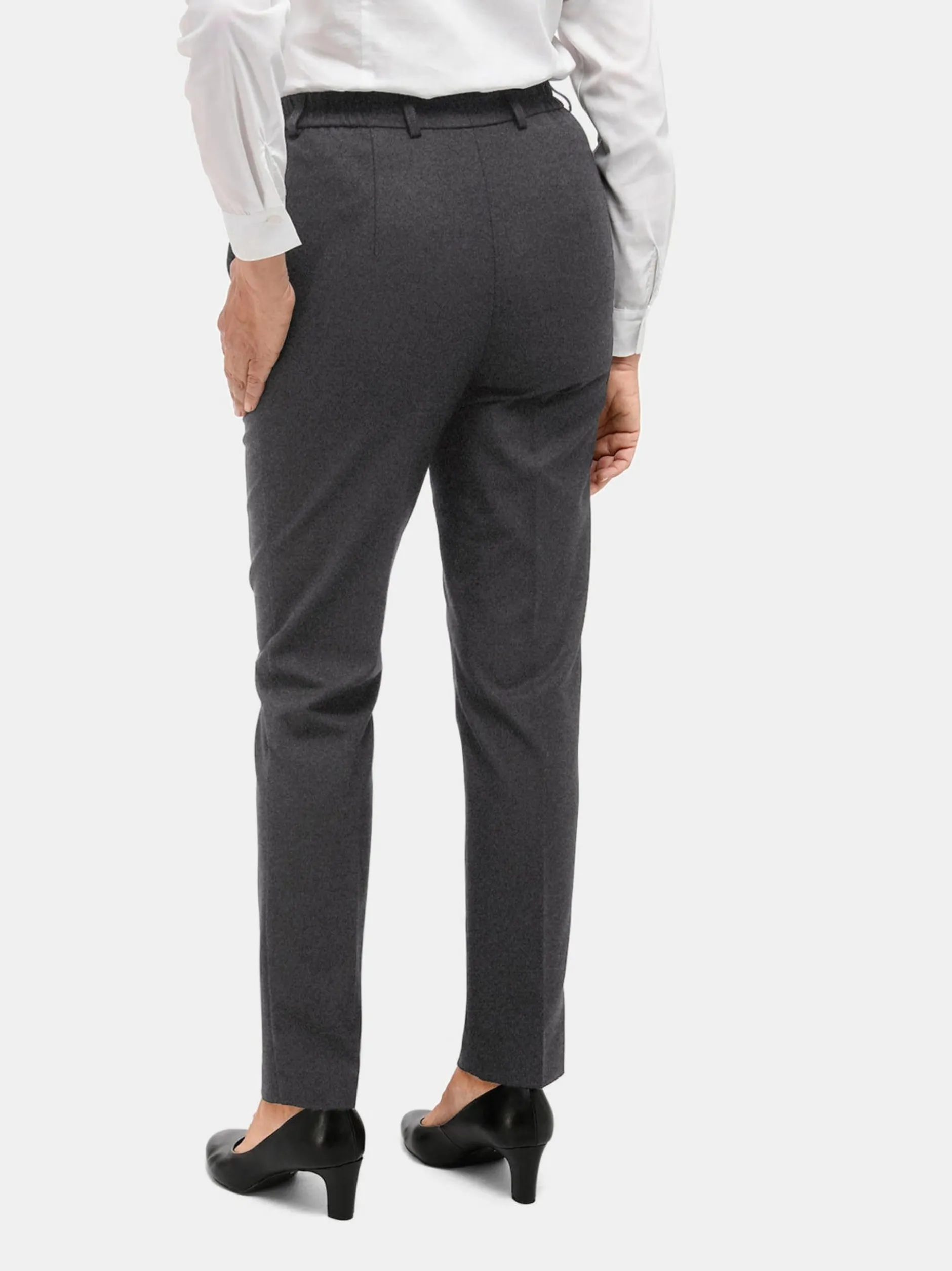 Goldner Damen Stoffhosen in anthrazit