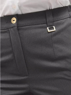 Goldner Damen Stoffhosen in anthrazit