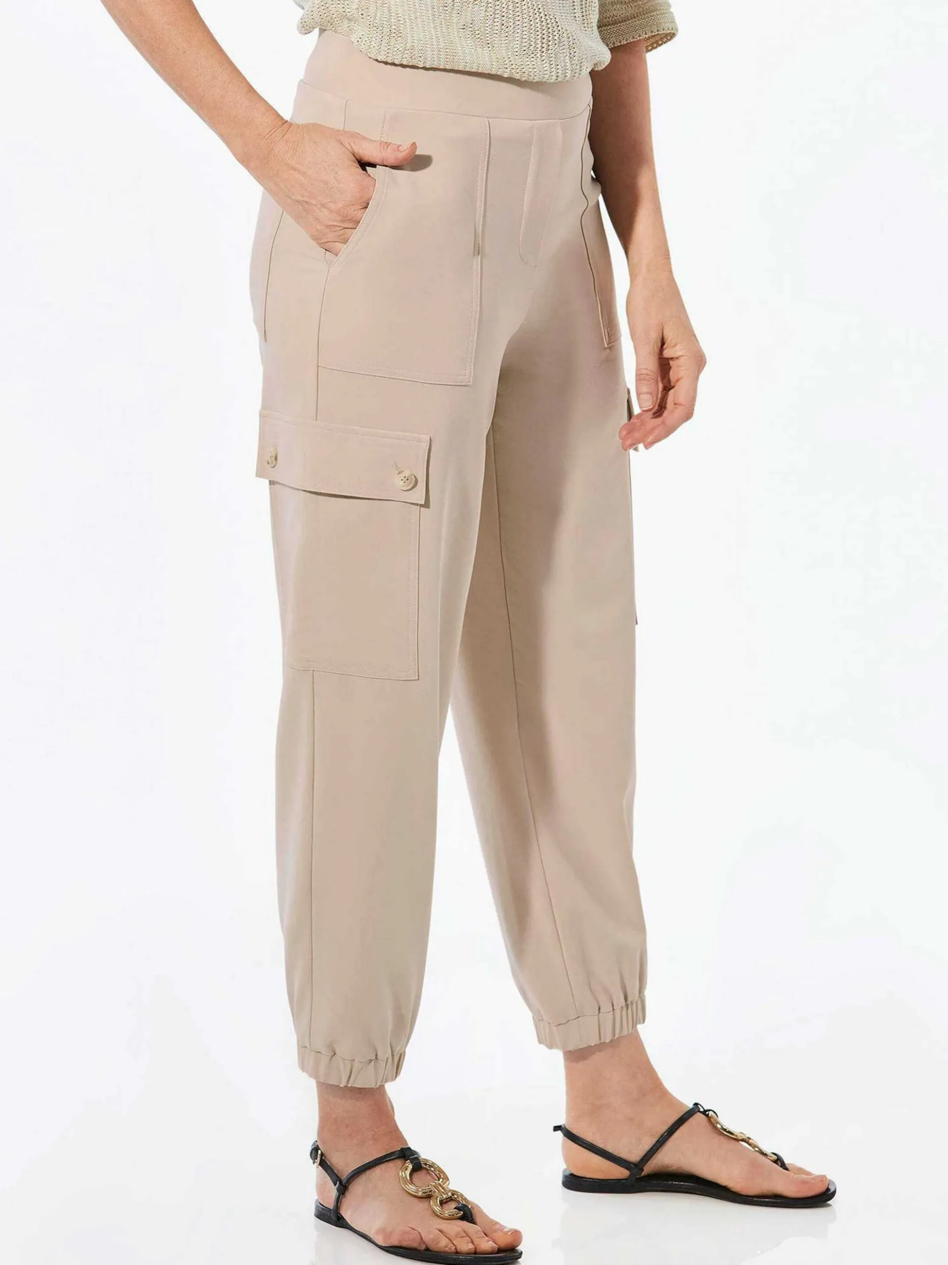 Goldner Damen Stoffhosen in beige