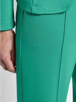 Goldner Damen Stoffhosen in grün