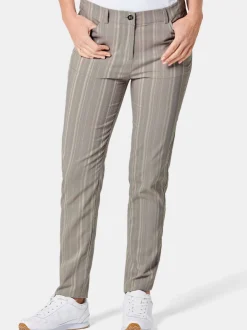 Goldner Damen Stoffhosen in grau