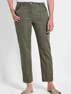 Goldner Damen Stoffhosen in khaki