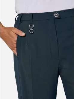 Goldner Damen Stoffhosen in marine