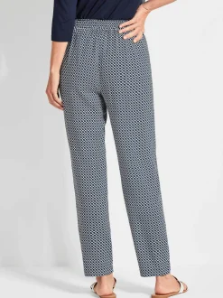 Goldner Damen Stoffhosen in marine