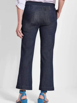 Goldner Damen Stoffhosen in marine