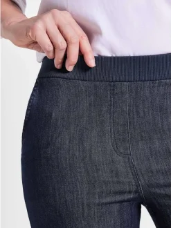 Goldner Damen Stoffhosen in marine