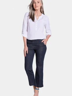 Goldner Damen Stoffhosen in marine