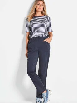 Goldner Damen Stoffhosen in marine