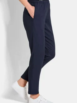 Goldner Damen Stoffhosen in marine