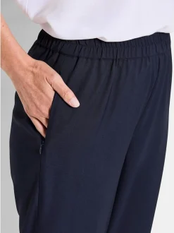 Goldner Damen Stoffhosen in marine