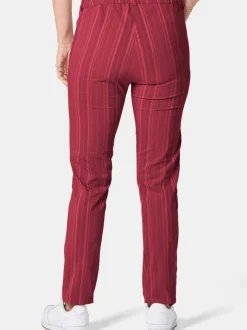 Goldner Damen Stoffhosen in rot