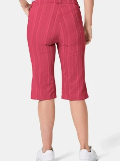 Goldner Damen Stoffhosen in rot