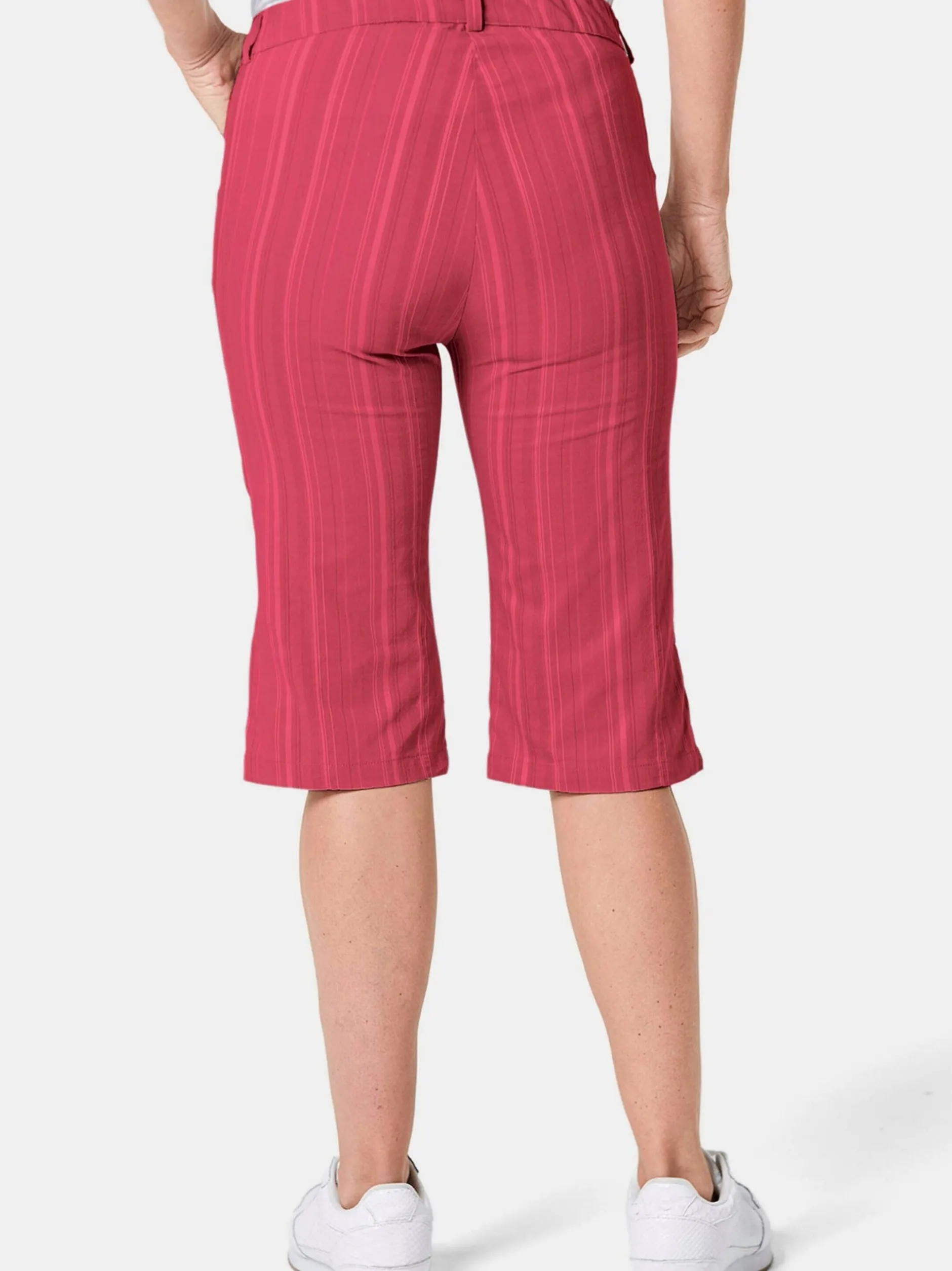 Goldner Damen Stoffhosen in rot