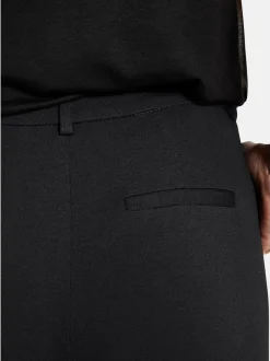 Goldner Damen Stoffhosen in schwarz