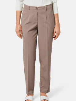 Goldner Damen Stoffhosen in taupe