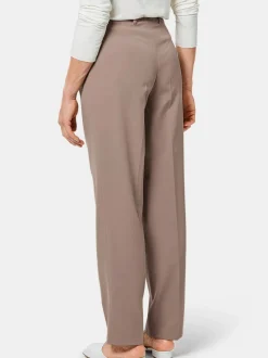 Goldner Damen Stoffhosen in taupe