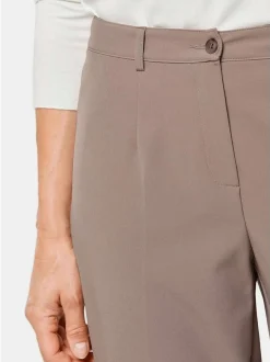 Goldner Damen Stoffhosen in taupe
