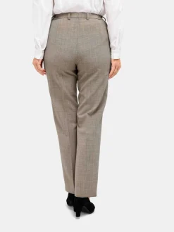 Goldner Damen Stoffhosen in taupe