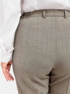 Goldner Damen Stoffhosen in taupe