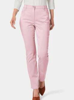 Goldner Damen Stoffhosen - Kurzgröße in rosa