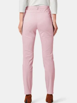 Goldner Damen Stoffhosen - Kurzgröße in rosa