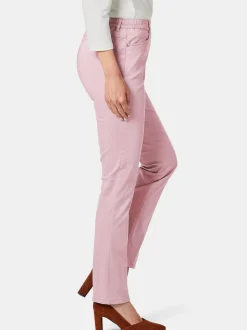 Goldner Damen Stoffhosen - Kurzgröße in rosa