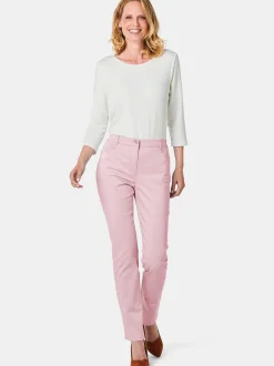 Goldner Damen Stoffhosen - Kurzgröße in rosa