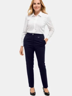 Goldner Damen Stoffhosen - Kurzgröße in marine
