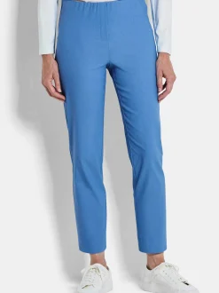 Goldner Damen Stoffhosen - Kurzgröße in blau