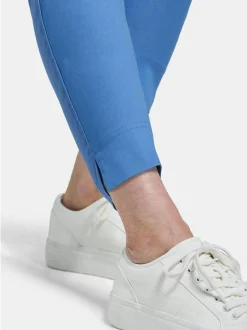 Goldner Damen Stoffhosen - Kurzgröße in blau