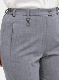 Goldner Damen Stoffhosen - Kurzgröße in melange
