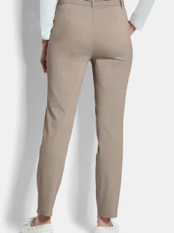 Goldner Damen Stoffhosen - Kurzgröße in beige