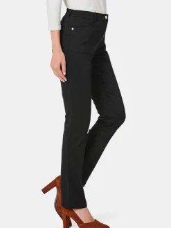 Goldner Damen Stoffhosen - Kurzgröße in schwarz