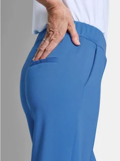 Goldner Damen Stoffhosen - Kurzgröße in blau