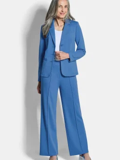 Goldner Damen Stoffhosen - Kurzgröße in blau