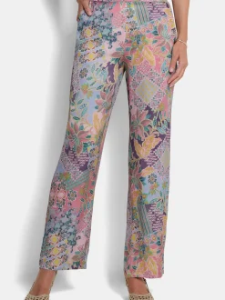 Goldner Damen Stoffhosen - Kurzgröße in grün