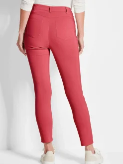 Goldner Damen Stretchhosen in rot